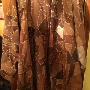 Genuine iSuede Swing Coat Multi Brown/Tan.